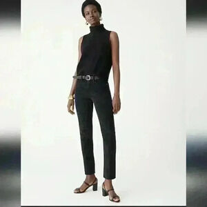 J.CREW | Women's Black Petite Vintage Soft  Slim Straight Corduroy Pants